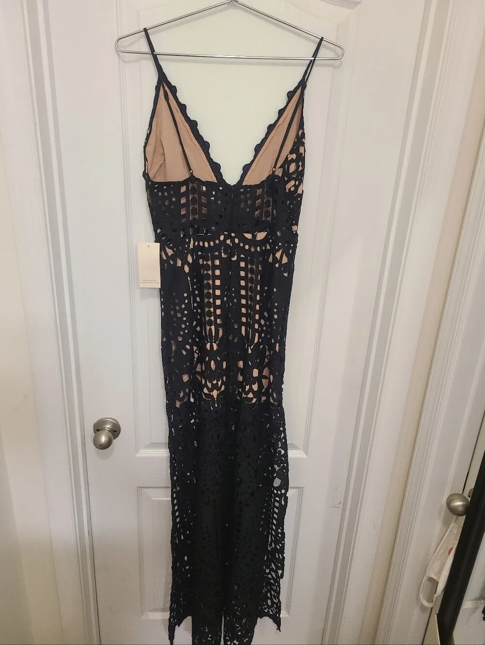 TOBI Crochet Lace Maxi Dress | Medium | Black - Picture 4 of 5